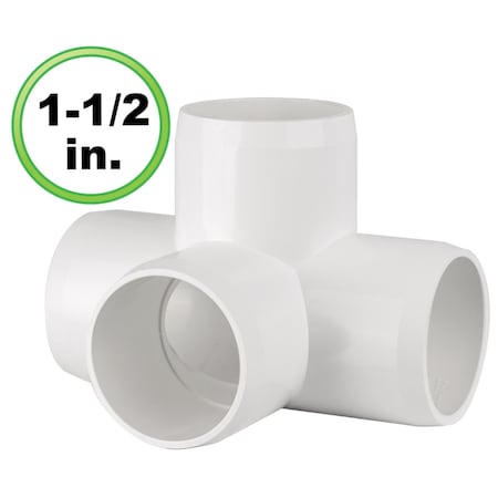Circo Innovations 1.5 in. 4 Way LT PVC Pipe Fitting 45-F